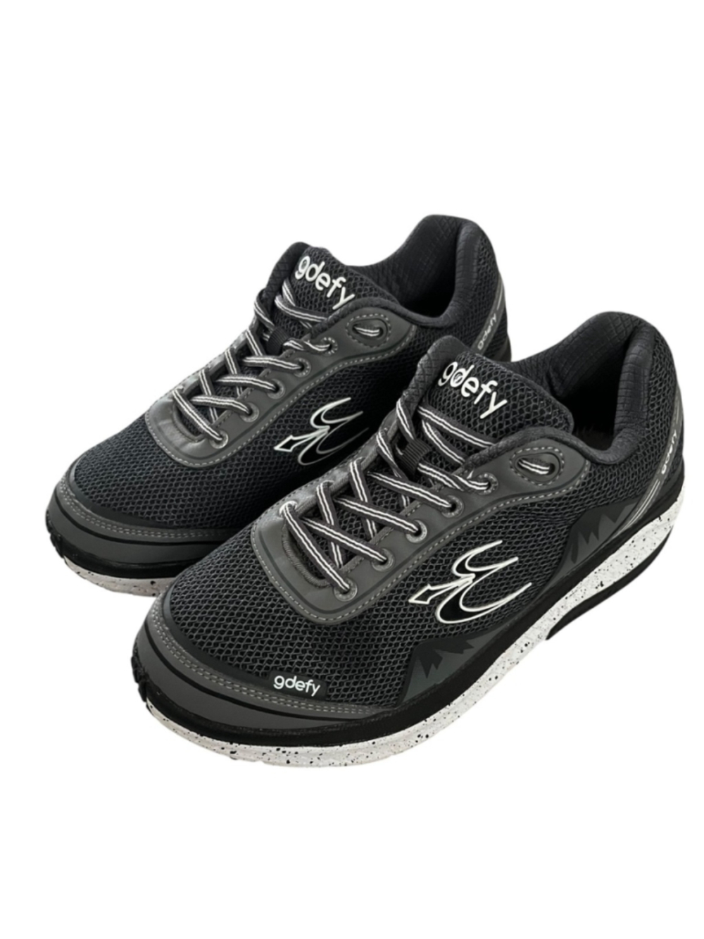 Gravity Defyer TB9024FGS-W Mens Black Gray Mighty Walk Size 9.5